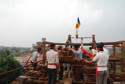 Hà Nội: Chùa Linh Quang tổ chức lễ an vị Long cốt (cất nóc) Đại hùng bảo điện ảnh 11