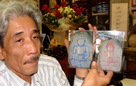 Mẫu tượng Phật Ngọc do ông Cường phác thảo sơ lược.