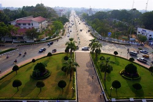 Thủ đô Vientiane xanh mát, yên ả Thủ đô Vientiane xanh mát, yên ả