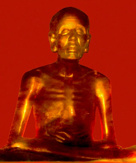 Thiền sư Chuyết Chuyết đặt trong khám rồng.