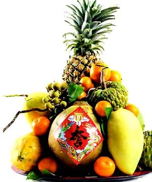 Mâm ngũ quả đặc trưng của Nam bộ.