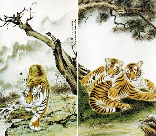 Em học sinh này đang theo học lớp vẽ hổ Em học sinh này đang theo học lớp vẽ hổ