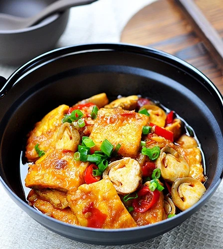 Đậu hũ cay sốt nấm ảnh 1