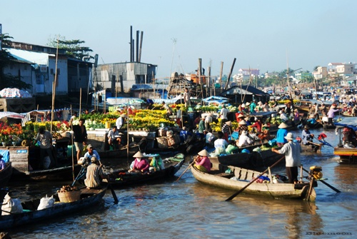 Sắc xuân trên chợ nổi Cái Răng ảnh 1