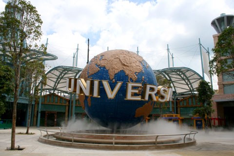 Cảnh quan phim trường Universal tại Singapore