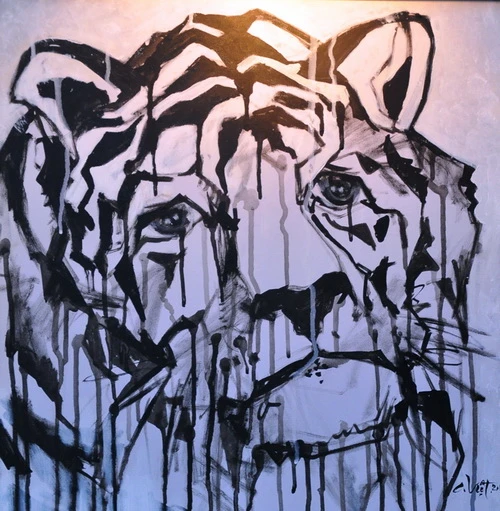 Tâm sự - tranh của Trần Công Việt Con cọp - tranh của Nguyễn Văn