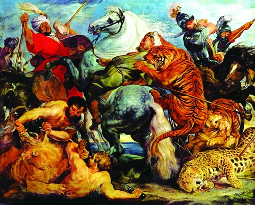 Hổ, sư tử và báo săn mồi - tranh sơn dầu của Peter Paul Rubens - Ảnh: Musée des Beaux Arts - Rennes