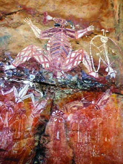 Hổ Tasmania được vẽ trong hang động Ubirr (Úc) - Ảnh: naturalwanders.com