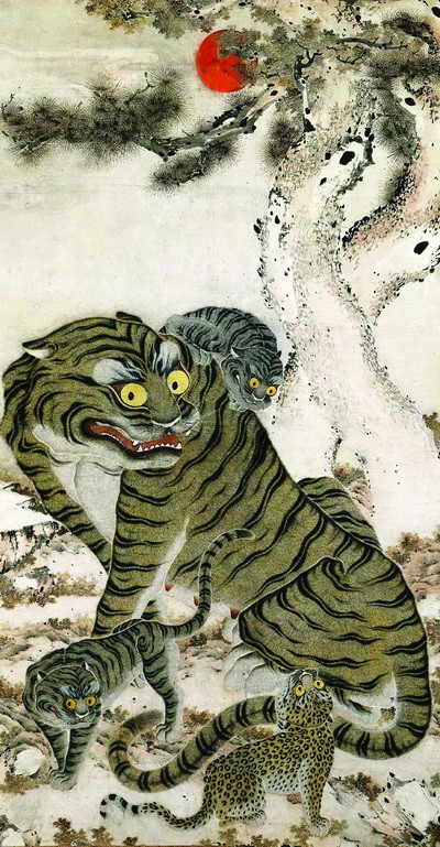Gia đình hổ - tranh cổ Hàn Quốc thế kỷ 18 - Ảnh: picasaweb Gia đình hổ - tranh cổ Hàn Quốc thế kỷ 18 - Ảnh: picasaweb