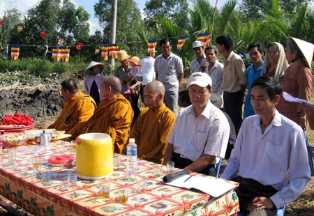 Kiên Giang: Tịnh xá Ngọc Sơn xây cầu nông thôn chào mừng hội thảo Hoằng pháp