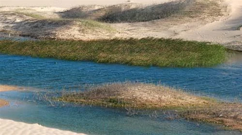 Hồ nước ngọt dưới chân đồi cát An Hải