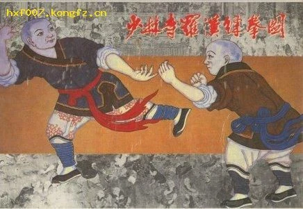 La Hán quyền - bích họa trên tường Thiếu Lâm tự.