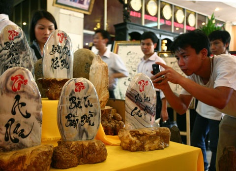 Tiếng Việt hoàn toàn có thể trở thành một tác phẩm nghệ thuật với sự sáng tạo kỳ công của con người. Ảnh: Trung Kiên