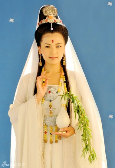 Lưu Đào vào vai Quan âm Bồ tát. Ảnh: Sina.