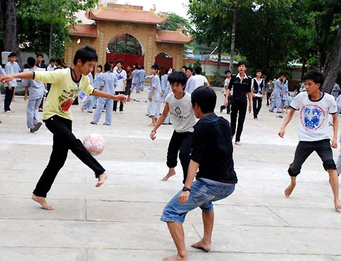 Giờ vui chơi vào buổi chiều.