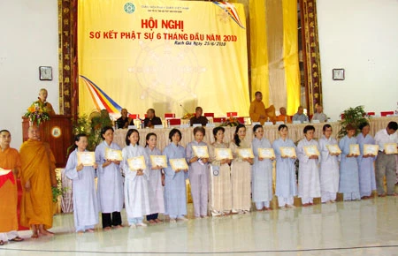 Phật giáo Kiên Giang sơ kết Phật sự 6 tháng đầu năm 2010