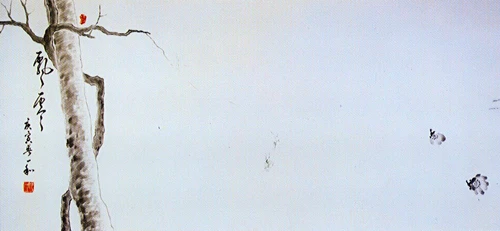 Một nét chấm hay một đường cong không tượng trưng cho con chim hay ngọn núi, mà nét chấm đó chính là con chim, đường cong đó chính là ngọn núi, bởi vì thiền họa phải là sáng tạo.