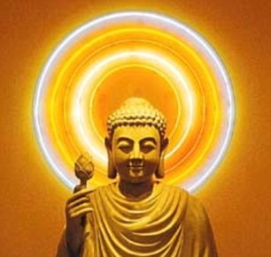 Thông thường, hình ảnh đức Phật luôn được mô tả với vầng hào quang quanh đầu. a