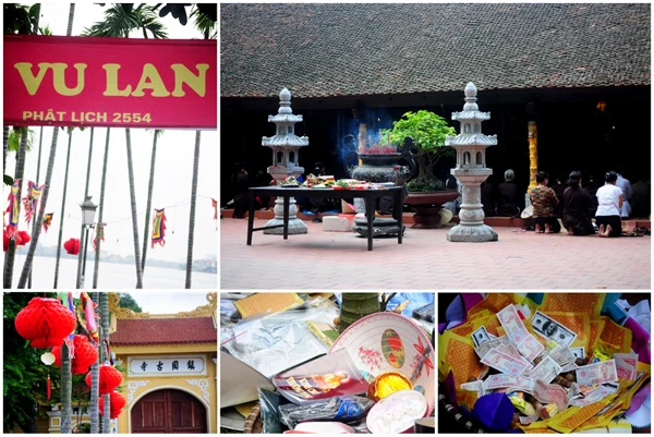 Không khí chuẩn bị cho ngày lễ Vu Lan ở chùa Trấn Quốc - Hà Nội
