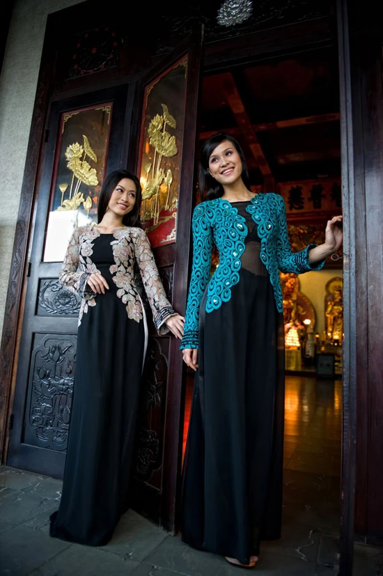 Chọn áo dài đi chùa đẹp và thanh lịch, Thời trang, ao dai, vo viet chung, le vu lan, dai le, 1000 nam thang long