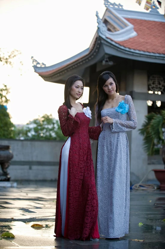 Chọn áo dài đi chùa đẹp và thanh lịch, Thời trang, ao dai, vo viet chung, le vu lan, dai le, 1000 nam thang long