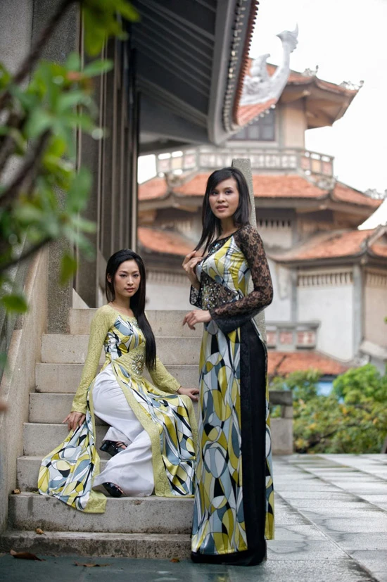 Chọn áo dài đi chùa đẹp và thanh lịch, Thời trang, ao dai, vo viet chung, le vu lan, dai le, 1000 nam thang long
