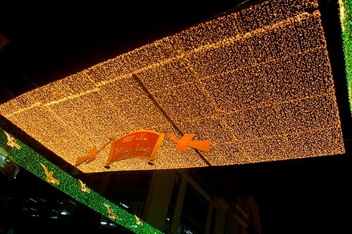 Lăng chủ tịch Hồ Chí Minh - Ảnh: Tiến Thành Những buổi tối, đường Điện Biên Phủ (dài 1.141m) dẫn tới quảng trường Ba Đình trở thành con đường lộng lẫy và đẹp nhất thủ đô Cột cờ Hà Nội rực rỡ bên ánh trăng và những khóm hoa nhiều màu sắc. Xây dựng từ 1805 - 1812 dưới triều vua Gia Long, Cột cờ Hà Nội nay là công trình còn nguyên vẹn và hoành tráng nhất trong quần thể di tích Hoàng thành Thăng Long Phố Tràng Tiền lung linh bởi hàng chục dải đèn màu, kết hình chim lạc hai bên và giữa phố là dòng chữ 1000 năm Thăng Long Biểu tượng Khuê Văn Các, trống đồng Đông Sơn sánh đôi cùng lá cờ Tổ quốc trên đường Lê Thái Tổ Cầu Chương Dương lộng lẫy Đèn hoa đổi màu trên đường Trần Thái Tông, quận Cầu Giấy - Ảnh: Tiến Thành Đường Phạm Hùng rực rỡ với hệ thống đèn điện và những cánh chim hòa bình cùng biểu tượng Khuê Văn Các Biểu tượng rồng chầu tại điểm giao cắt giữa đường Phạm Hùng với đại lộ Thăng Long