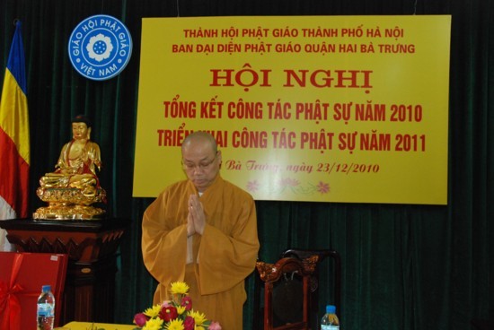 Hà Nội: Phật giáo quận Hai Bà Trưng tổng kết công tác Phật sự 2010 ảnh 2