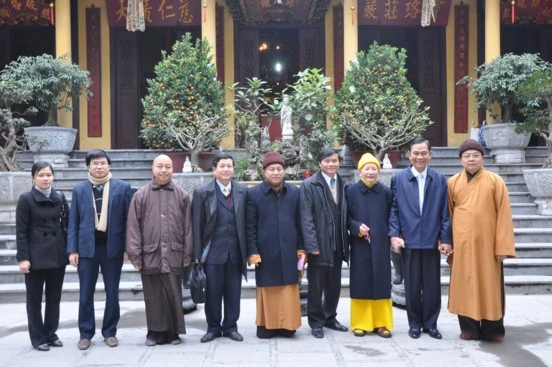 Hà Nội: Các cơ quan lãnh đạo Trung ương thăm và chúc Tết GHPGVN ảnh 5