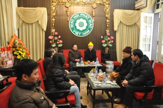 Hà Nội: Các cơ quan lãnh đạo Trung ương thăm và chúc Tết GHPGVN ảnh 6