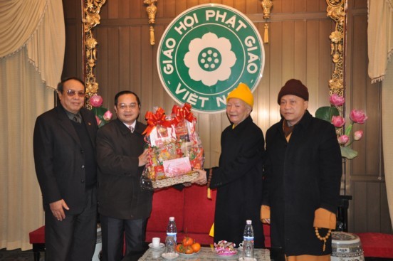 Hà Nội: Các cơ quan lãnh đạo Trung ương thăm và chúc Tết GHPGVN ảnh 7