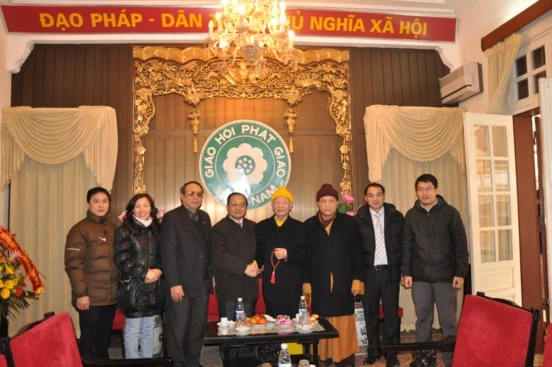 Hà Nội: Các cơ quan lãnh đạo Trung ương thăm và chúc Tết GHPGVN ảnh 8