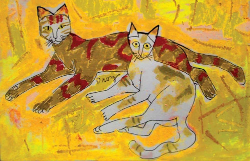 Đôi tình nhân - phấn màu