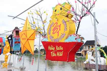 Độc đáo lồng đèn con mèo ảnh 1