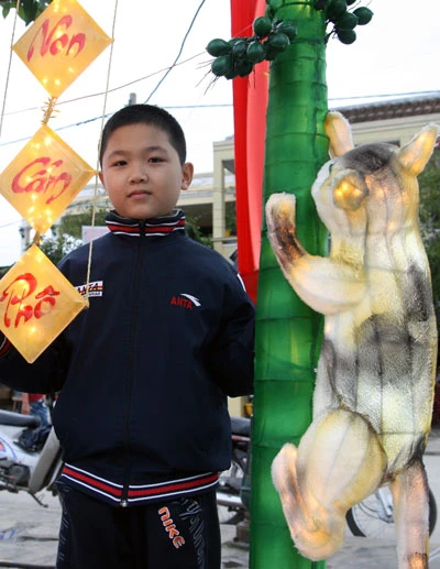 Độc đáo lồng đèn con mèo ảnh 7