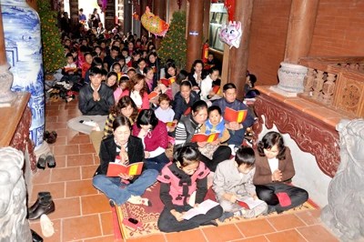 Lạng Sơn: Chùa Thành tổ chức khóa lễ đầu xuân cho thanh thiếu nhi Phật tử ảnh 2