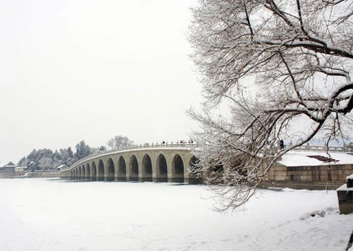 Tuyết ngập trắng Cung điện Mùa hè