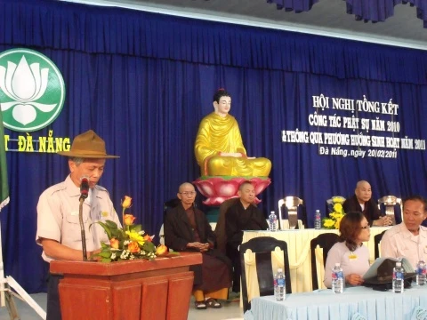 4.Anh Huỳnh Ngọc Lâm Trưởng Phân Ban đọc diễn văn khai mạc.jpg