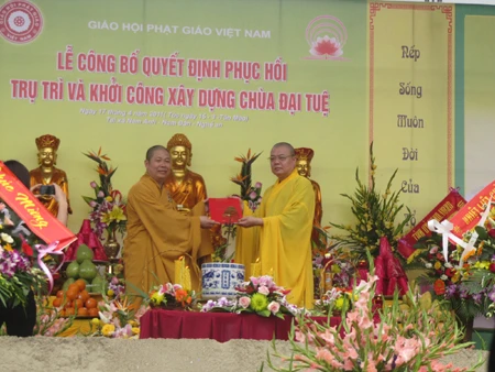 Nghệ An: Phục hồi và khởi công xây dựng chùa Đại Tuệ ảnh 2