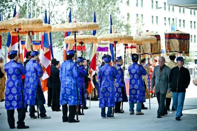 Chùm ảnh:  Rực rỡ cờ hoa PG tại lễ hội Vesak người Việt ở San Jose ảnh 9