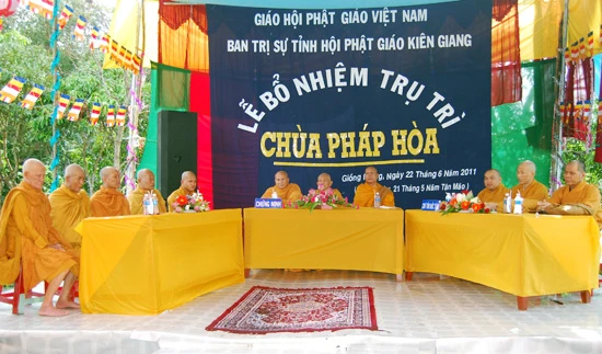 Kiên Giang: Bổ nhiệm trụ trì và an vị Phật chùa Pháp Hòa, huyện Giồng Riềng ảnh 1