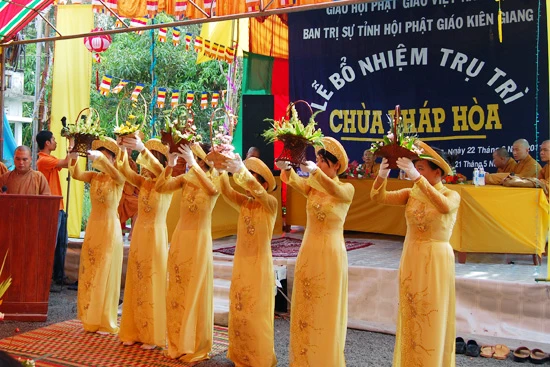 Kiên Giang: Bổ nhiệm trụ trì và an vị Phật chùa Pháp Hòa, huyện Giồng Riềng ảnh 6