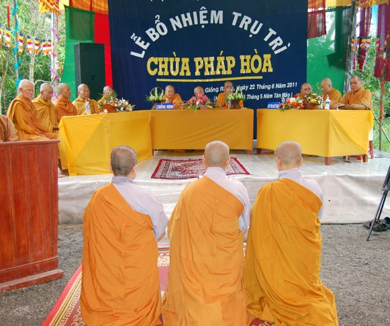Kiên Giang: Bổ nhiệm trụ trì và an vị Phật chùa Pháp Hòa, huyện Giồng Riềng ảnh 12