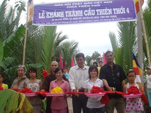 Sóc Trăng: Chùa Thiên Thới khánh thành 4 cây cầu nông thôn ảnh 8 Sóc Trăng: Chùa Thiên Thới khánh thành 4 cây cầu nông thôn ảnh 8