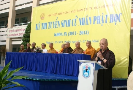 Chính thức khai mạc kỳ thi tuyển sinh cử nhân Phật học khóa IX ảnh 1 11akhai mac- vu Giang6.JPG