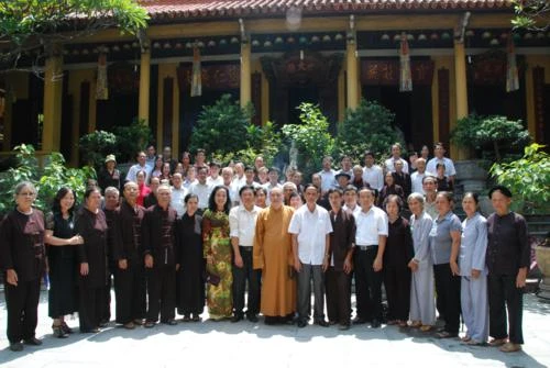 Hà Nội: Ban Dân vận tỉnh cùng đoàn Phật giáo tiêu biểu tỉnh Thái Nguyên thăm Trụ sở T.Ư GHPGVN ảnh 6