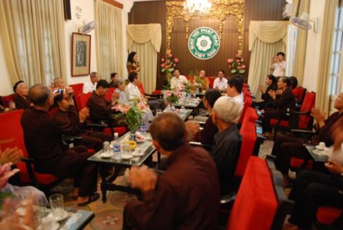 Hà Nội: Ban Dân vận tỉnh cùng đoàn Phật giáo tiêu biểu tỉnh Thái Nguyên thăm Trụ sở T.Ư GHPGVN ảnh 1