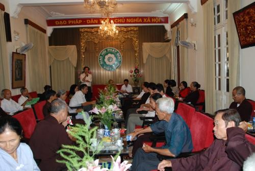 Hà Nội: Ban Dân vận tỉnh cùng đoàn Phật giáo tiêu biểu tỉnh Thái Nguyên thăm Trụ sở T.Ư GHPGVN ảnh 5