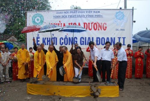 Vĩnh Phúc: Lễ khánh thành giai đoạn I và khởi công giai đoạn II chùa Hoa Dương ảnh 1