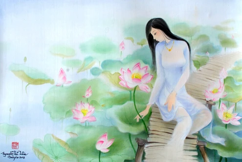 Tác phẩm của họa sĩ Nguyễn Thị Tâm.